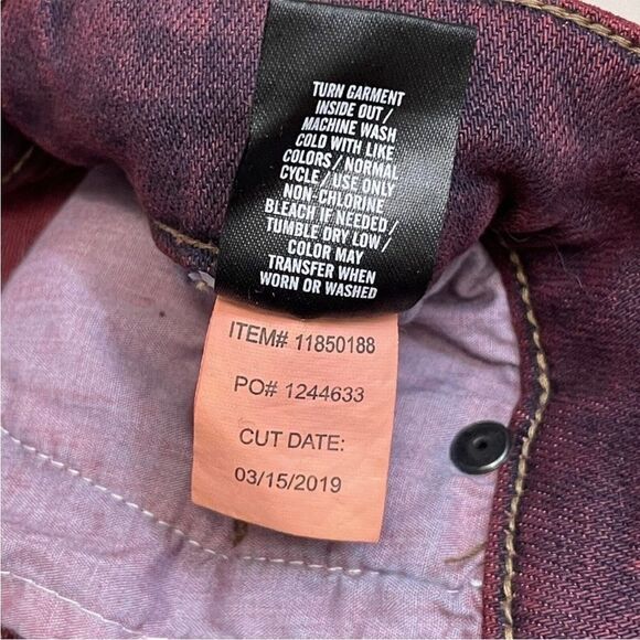 Hot Topic HT Denim Red Hi-Rise Button Fly Super Skinny Jeans - Picture 6 of 13